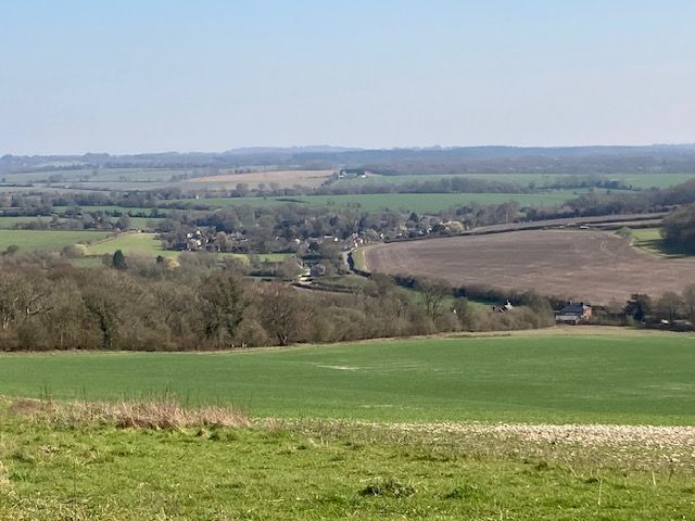 Vernham Dean seen from Fosbury Camp